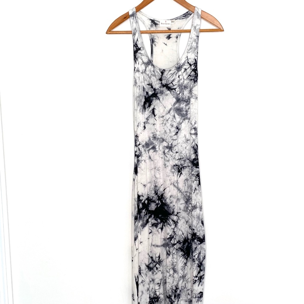 NWOT Petit Gateau Tie Dye Tank Maxi Marble Dress